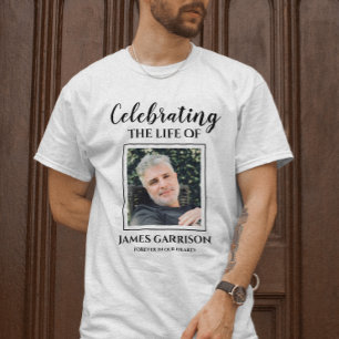 Elegant Celebration Of Life With Photo Memorial T-Shirt