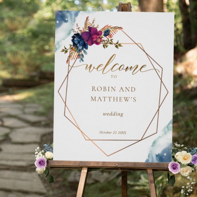 Elegant Celestial Geometrical Wedding Welcome Sign (Creator Uploaded)