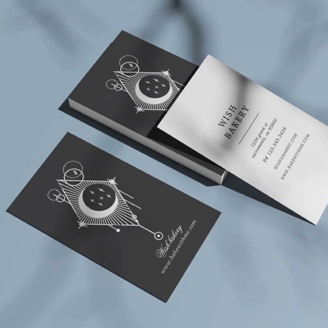 Elegant Celestial Mystical Vertical Business Card (Creator Uploaded)