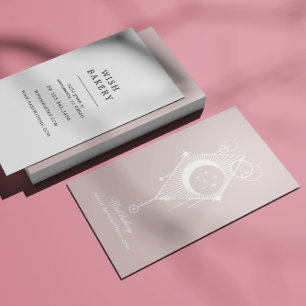 Elegant Celestial Mystical Vertical Business Card