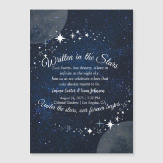 Elegant Celestial Starry Night Wedding Invitation
