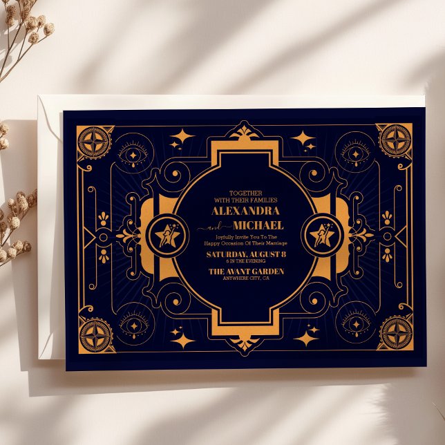 Elegant Celestial Wedding Invitation (Creator Uploaded)