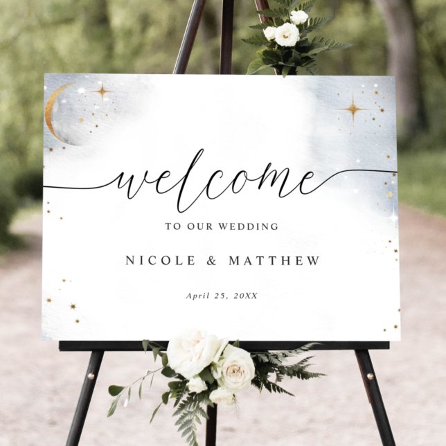 Elegant Celestial Wedding Welcome Sign (Creator Uploaded)