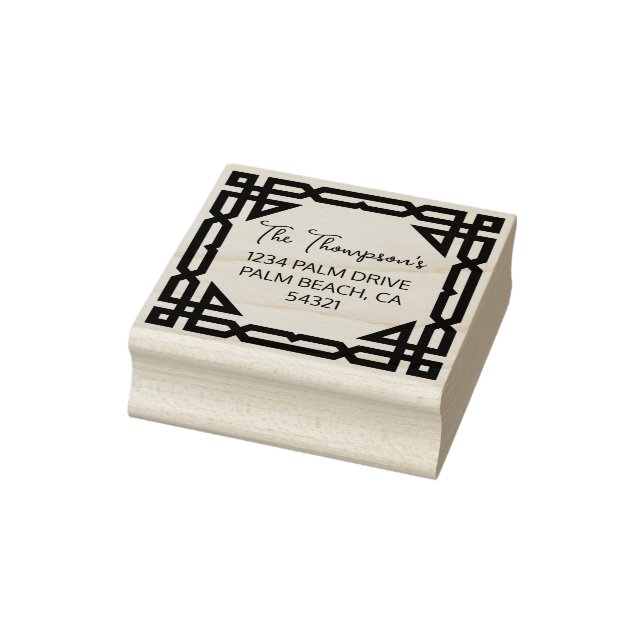 Elegant Celtic Frame Return Address Rubber Stamp (Stamp)