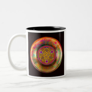 Elegant Celtic Knot art Two-Tone Coffee Mug