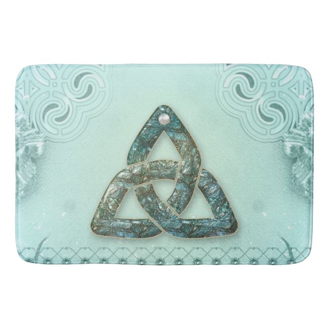 Elegant celtic knot bath mat (Front)