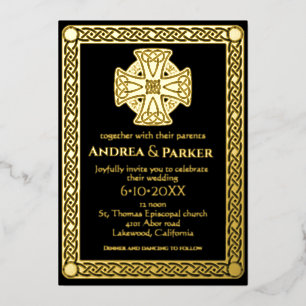 Elegant Celtic Knot Black and Gold 