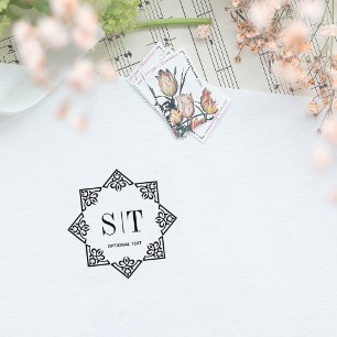 Elegant Celtic Monogram Rubber Stamp