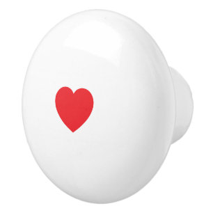 Elegant Ceramic Knob Featuring Minimalist Heart Ar
