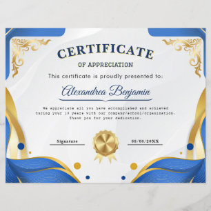 Elegant Certificate of Appreciation