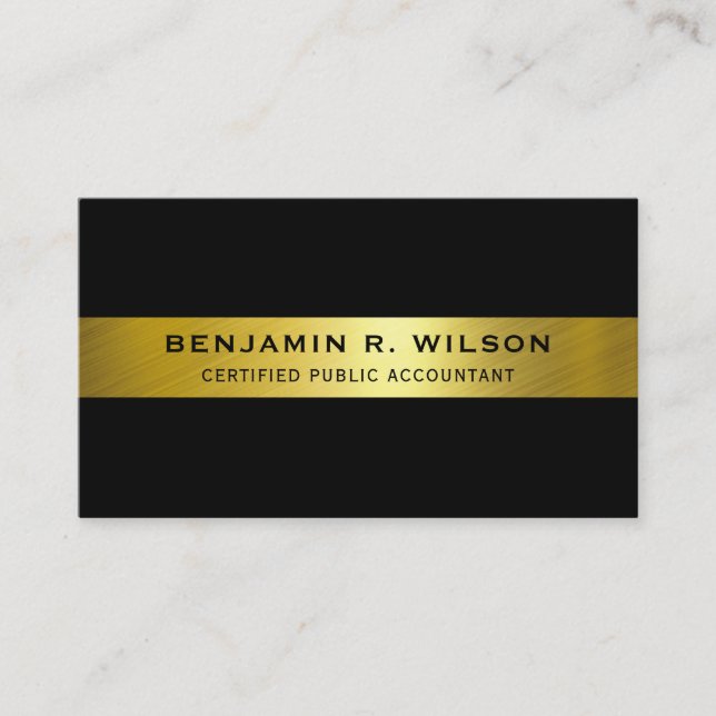 Elegant Certified Public Accountant Business Card (Front)