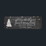 Elegant chalkboard script Christmas tree winter<br><div class="desc">Modern attractive professional design with contemporary touch. A touch of elegance and style. Customise with your monogram initial,  name and address details.</div>