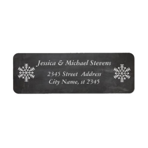 Elegant chalkboard trendy holiday snowflake winter