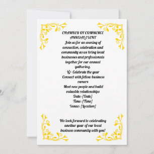 Elegant Chamber of Commerce Annual Event Invitatio Save The Date