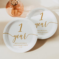 Elegant Champagne 1st Wedding Anniversary
