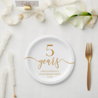 Elegant Champagne 5th Wedding Anniversary