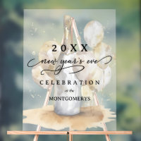 Elegant Champagne and Balloons New Year's Eve