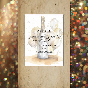 Elegant Champagne and Balloons New Year's Eve Poster