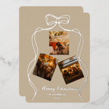 Elegant Champagne Beige Silver Foil Photo