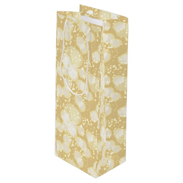 Elegant Champagne Bubbles Gift Box Wine Gift Bag (Front Angled)