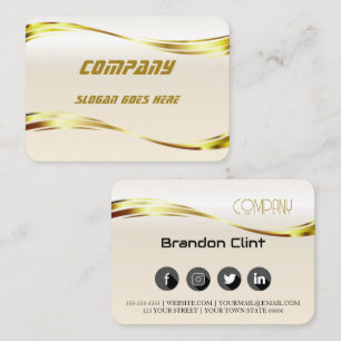 Elegant champagne colour professional business card