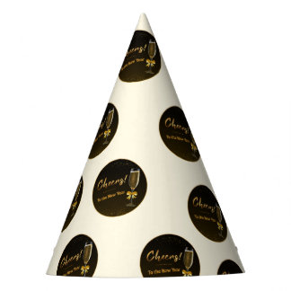Elegant Champagne New Year Eve Party Hat