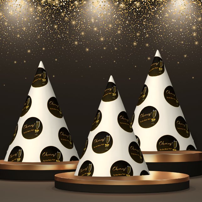 Elegant Champagne New Year Eve Party Hat (Creator Uploaded)