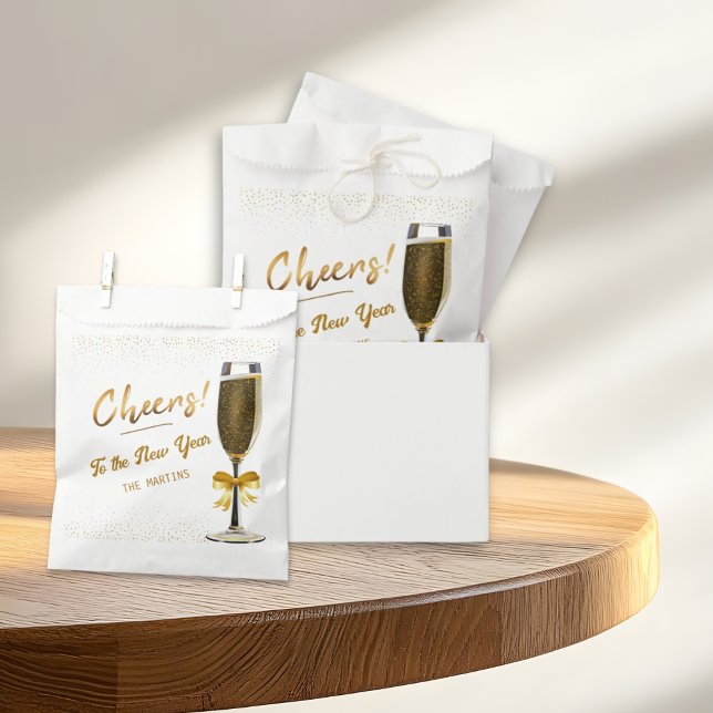 Elegant Champagne New Year's Eve Favour Bags (Creator Uploaded)