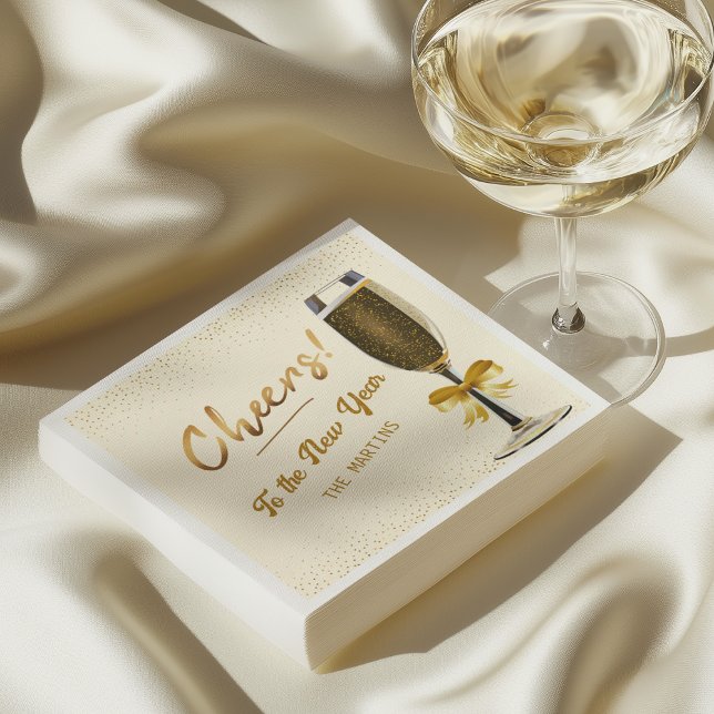 Elegant Champagne New Year's Eve Napkin (Creator Uploaded)