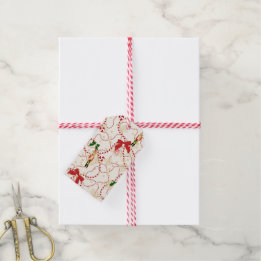 Elegant Champagne Nutcracker Candy Cane Christmas Gift Tags