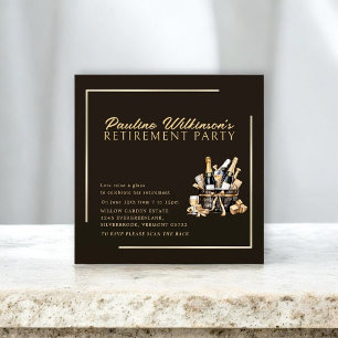 Elegant Champagne Retirement Party Invitation