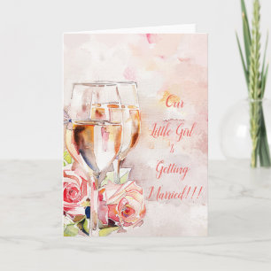 Elegant Champagne & Rose Engagement Announcement