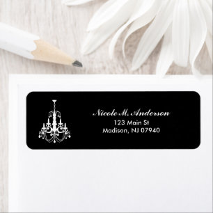 Elegant Chandelier Address Labels Return Address L