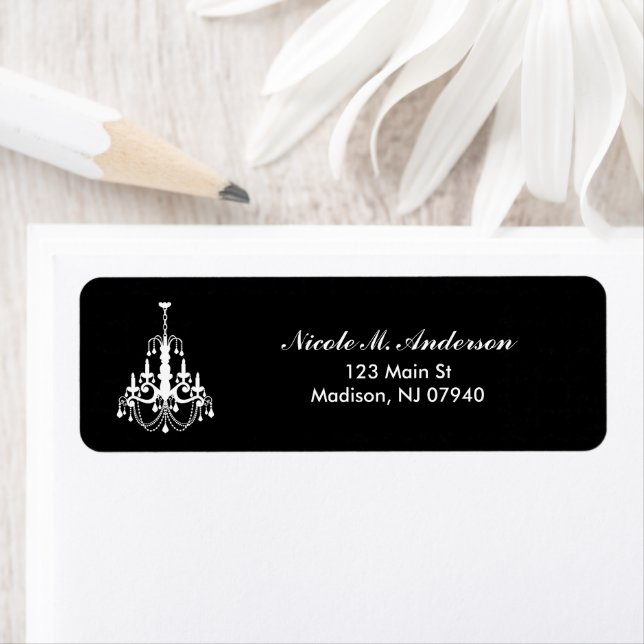 Elegant Chandelier Address Labels Return Address L (Insitu)