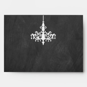 Elegant Chandelier Chalkboard Wedding Collection Envelope