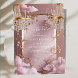 Elegant Chandelier Pink Clouds Save The Date<br><div class="desc">Elegant,  modern,  and delicate Elegant Elegant Chandelier Pink Clouds Save The Date wedding invitation that you can customise with your info to make it furthermore special. The romantic minimalist design features lovely and elegant calligraphy on a Beautiful background with a clean and simple look.</div>