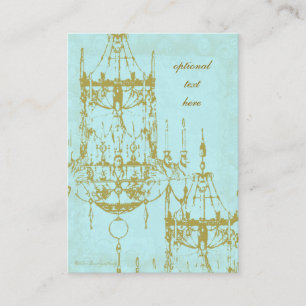 Elegant Chandelier Vintage Patina Business Cards