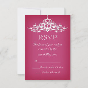 Elegant Chandelier Wedding RSVP Card