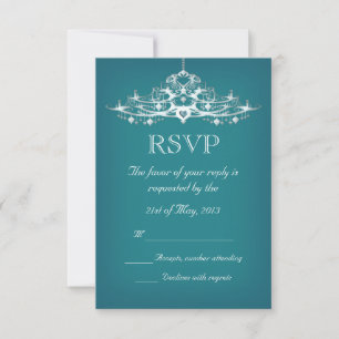 Elegant Chandelier Wedding RSVP Card