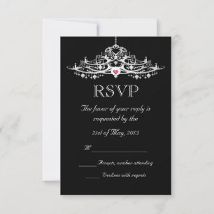 Elegant Chandelier Wedding RSVP Card