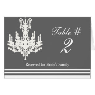 Elegant Chandelier Wedding Table Card