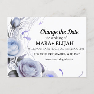 Elegant Change the Date Wedding Card