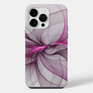 Elegant Chaos Modern Abstract Pink Fractal Art iPhone 14 Pro Max Case