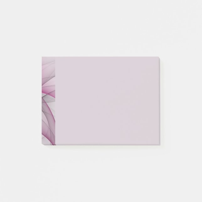 Elegant Chaos Modern Abstract Pink Fractal Art Post-it Notes (Front)