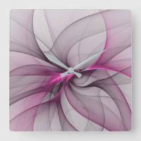 Elegant Chaos Modern Abstract Pink Fractal Art