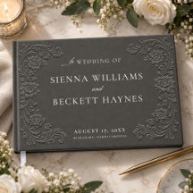 Elegant Charcoal Embossed Style Floral