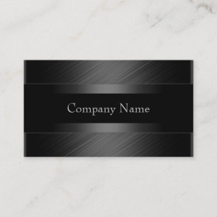 Elegant Charcoal Grey Black Business Card