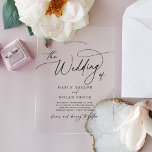 Elegant Charm Black Simple Boho Modern Wedding Acrylic Invitations<br><div class="desc">These elegant charm black wimple boho modern wedding acrylic invitations are perfect for a simple wedding.

The modern minimalist design features timeless romantic calligraphy with bohemian fairytale style.</div>