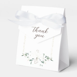 Elegant Charm Green Wildflower Wedding Favour Box
