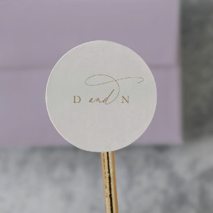 Elegant Charm Ivory Wedding Envelope Seal Stickers